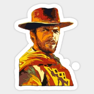 Clint Eastwood Pop Art Portrait Sticker